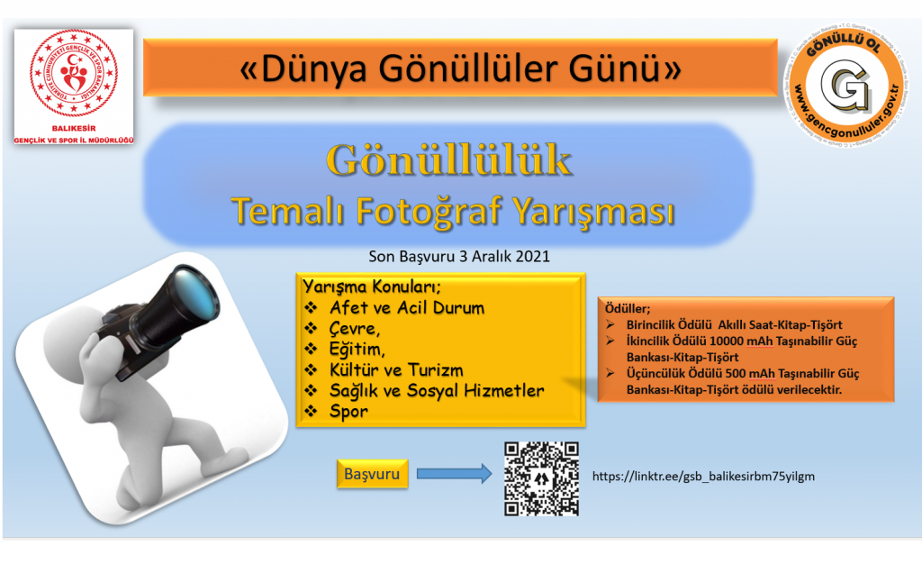 GÖNÜLLÜLÜK TEMALI FOTOĞRAF YARIŞMASI BAŞLADI