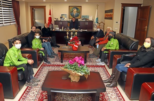 DERECEYE GİREN MODERN PENTATLON SPORCULARINDAN ZİYARET