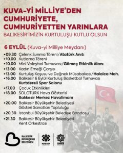 Balıkesir’de Kurtuluş Coşkusu Doyasıya Yaşanacak