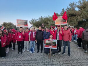 BALIKESİRDEN GENÇLER, 57. ALAY VEFA YÜRÜYÜŞÜNDE BULUŞTU