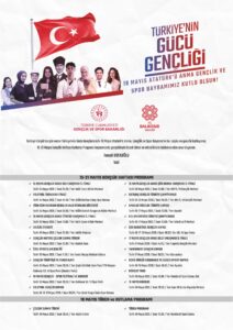 15-21 Mayıs Gençlik Haftası Programı